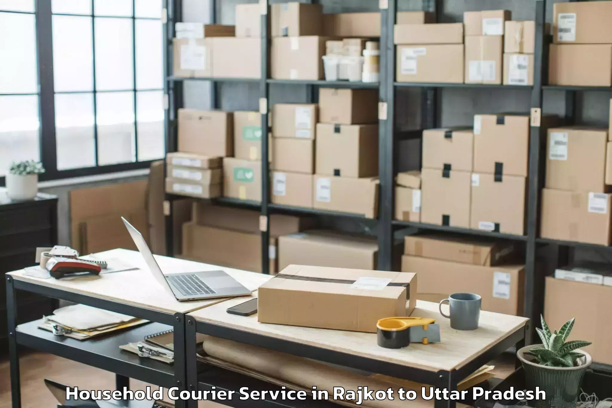 Book Rajkot to Talbahat Household Courier Online